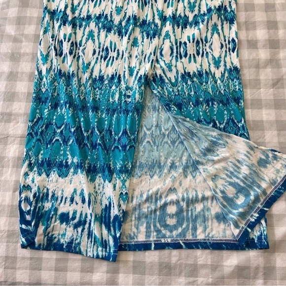 Forest Lily maxi dress blue white bohemian size 6 sleeveless lightweight jersey - Picture 10 of 16